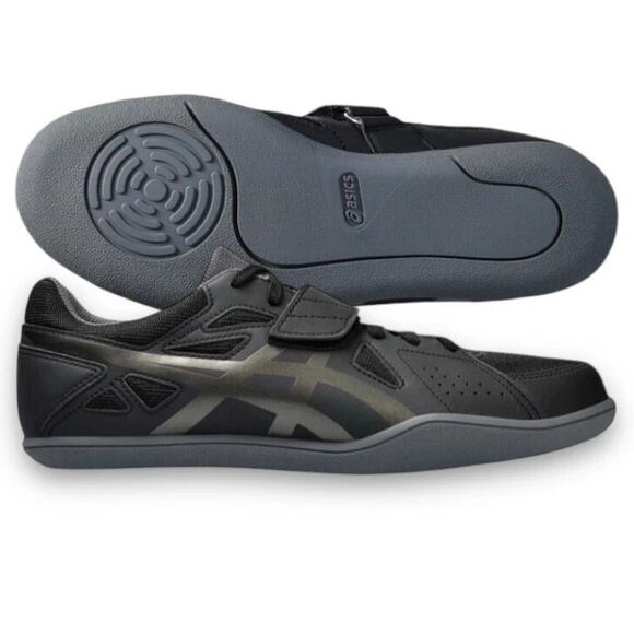 Asics Hyper Throw 3 Mens Size 8.5 Black Gunmetal Throwing Shoes G507Y-003 nby - Picture 1 of 8